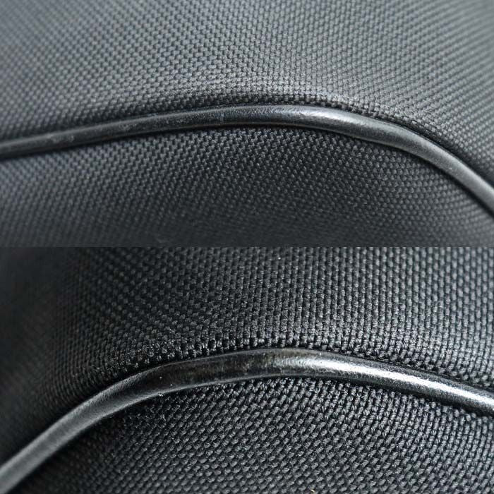 Prada Logo Jacquard Ribbon 2way Shoulder Bag Black 1bh038 Ladies Preowned