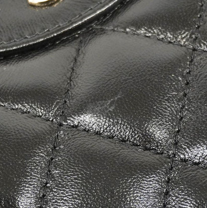 Chanel Handbag Matelasse Calfskin Black Chien Pan Gold Hardware Women