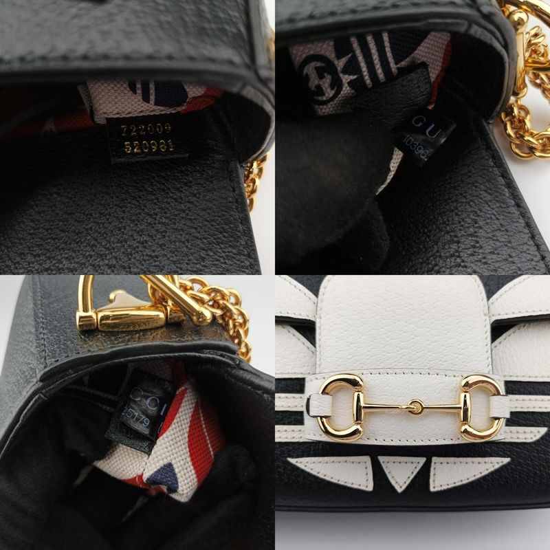 Gucci Adidas Collaboration Horsebit Black X Whiteleather 722009i039625179