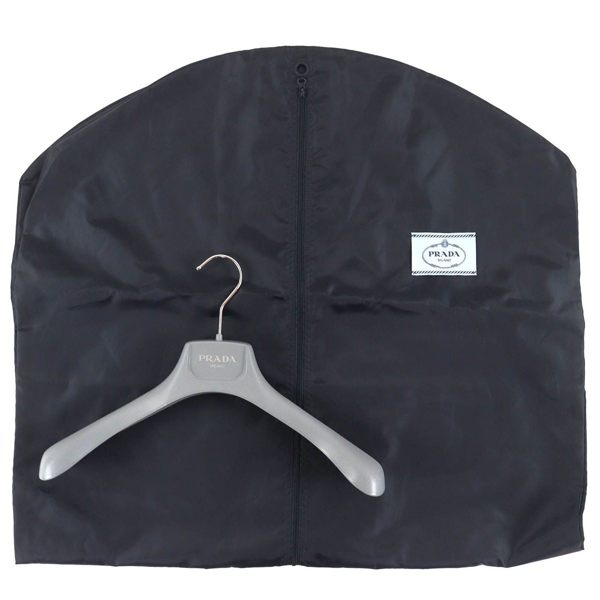 Prada Waist Togo Hooded Velvet Down Jacket Navy 36 with Hanger Garment — view 13