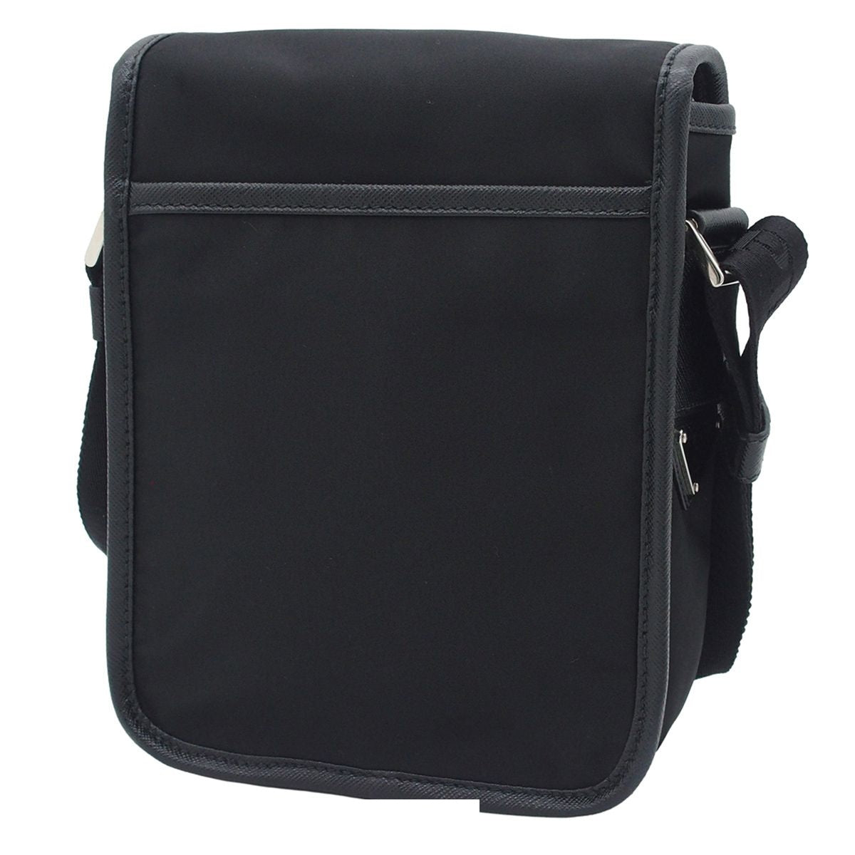Prada Shoulder Bag Black Nylon Saffiano Logo — view 2