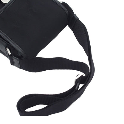 Prada Shoulder Bag Black Nylon Saffiano Logo — view 3