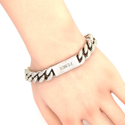 Fendi Bracelet M 205cm (807in) Long Chain Link Plate Fendi Leta Ring Palladium
