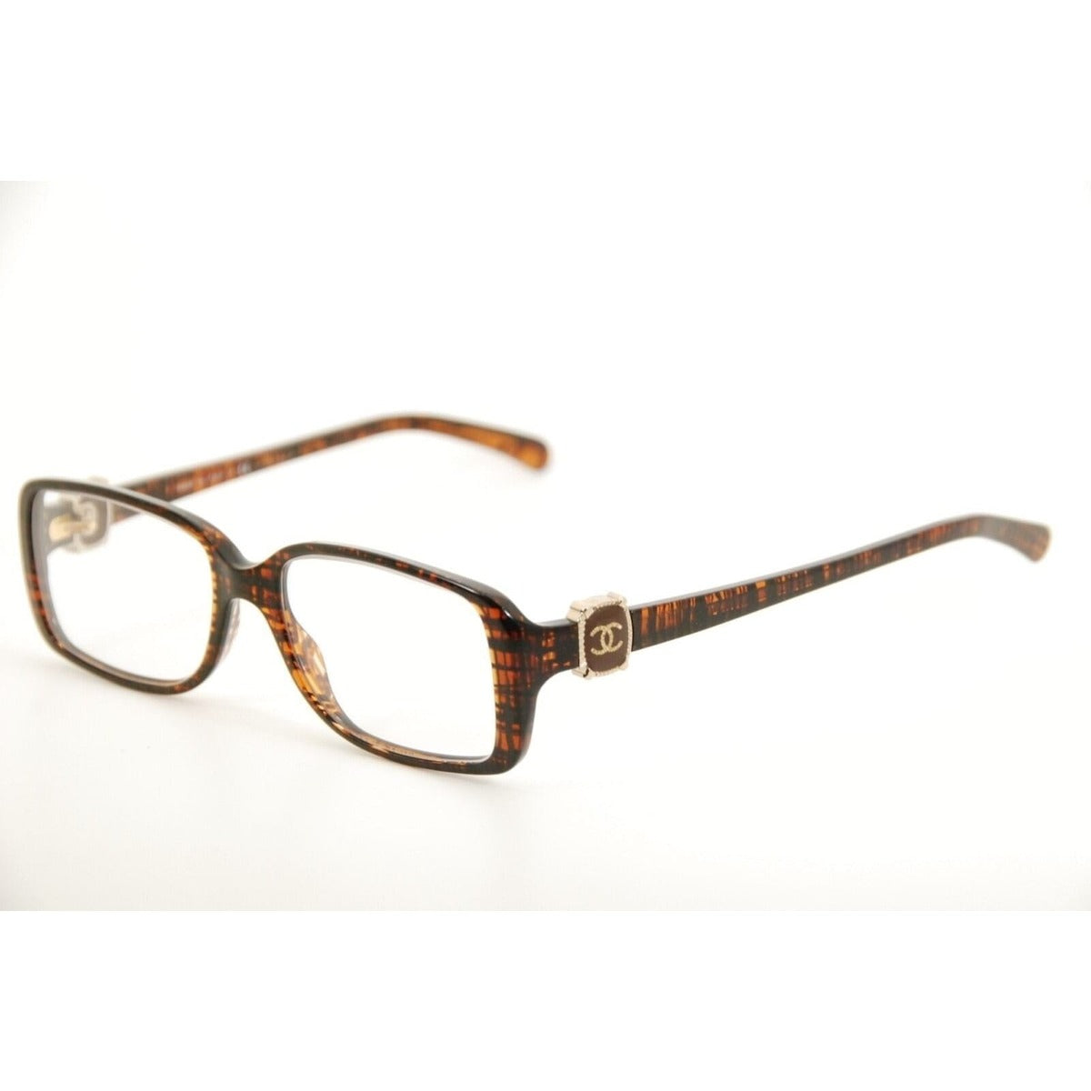 Chanel Glasses 3185 C.1204 52 mm Brown Tweed Frames Italy Rx — view 2
