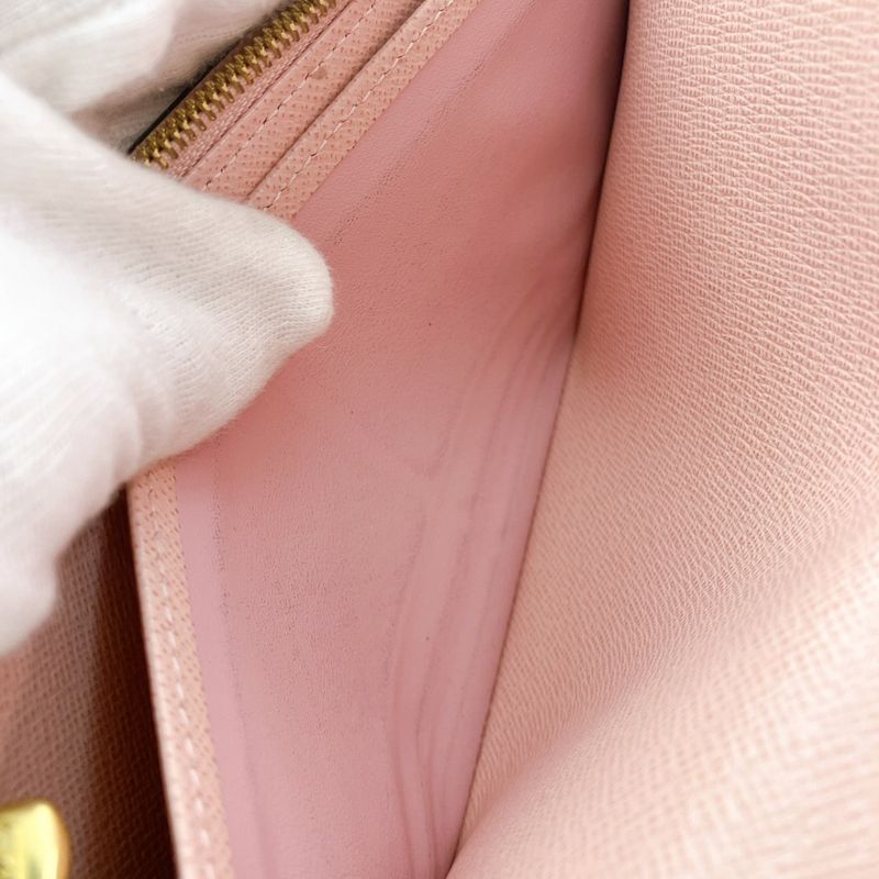 Louis Vuitton N60114 Damier Portefeuille Sarah Rose Ballerine Long Wallet Louis