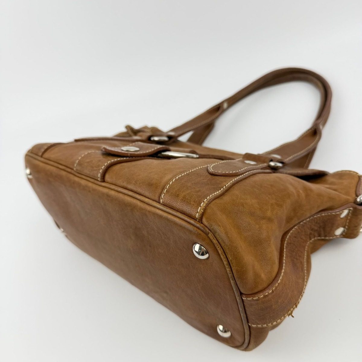 Miu Miu Miu Shoulder Bag Brown Leather Vintage — view 10