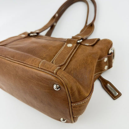 Miu Miu Miu Shoulder Bag Brown Leather Vintage — view 12