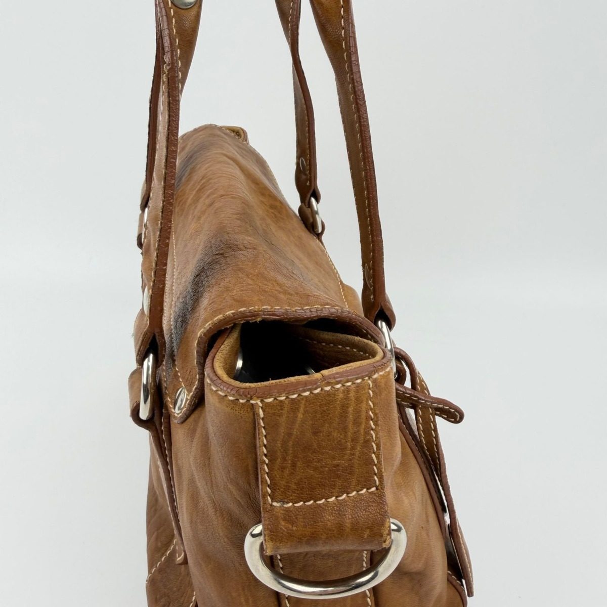 Miu Miu Miu Shoulder Bag Brown Leather Vintage — view 7
