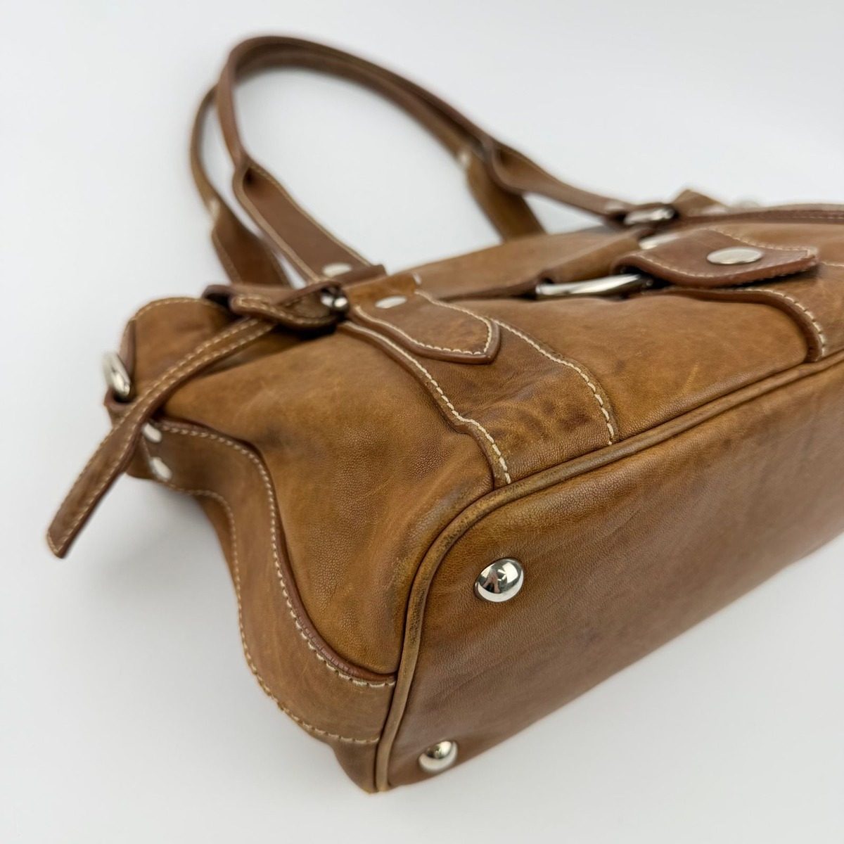 Miu Miu Miu Shoulder Bag Brown Leather Vintage — view 9