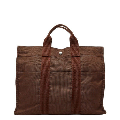 Hermes Her Line Tote MM Brown Canvas