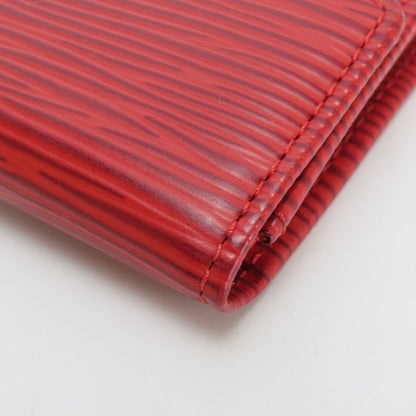 Louis Vuitton Coin Case Porte Monet Saemple M63417 Epi Leather Red Gold