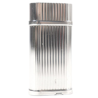 Cartier Godron Stripe Pattern Oval Shape Gas Lighter Smoking Tool