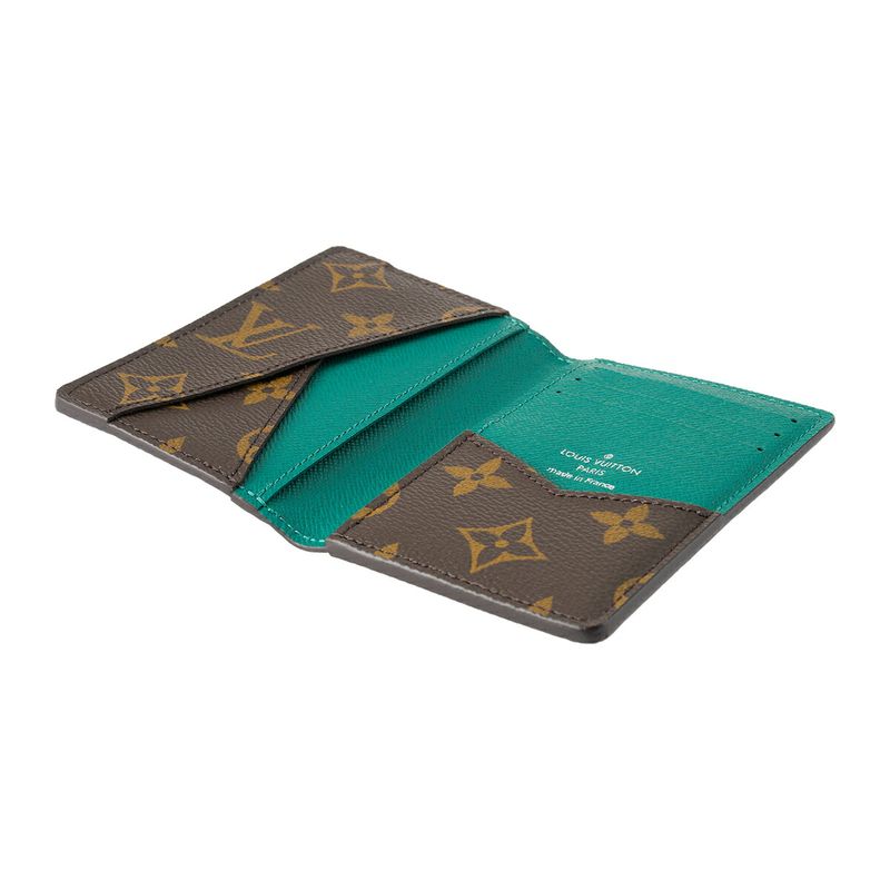 Louis Vuitton Card Case Organizer De Poche Brown/borneo Green