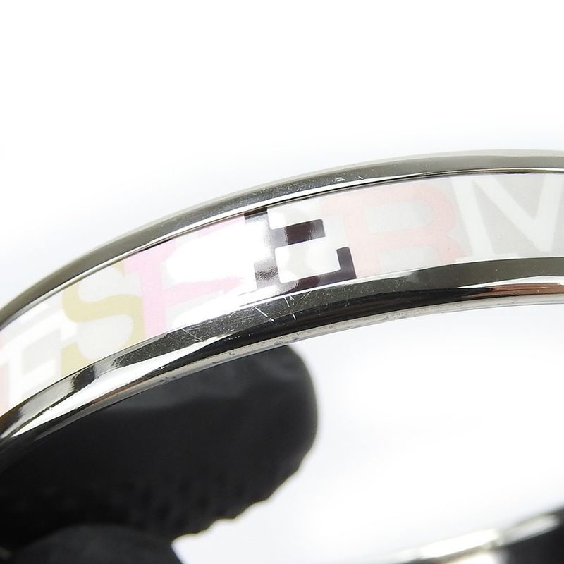 Hermes Bangle Emile PM Enamel Metal Multicolor Light Gray Silver Hardware