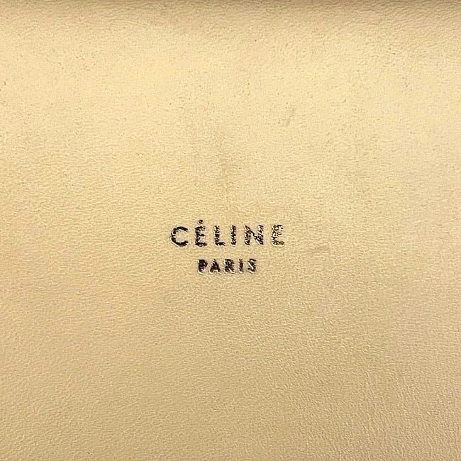 Celine Pouch Beige Excellent Condition Small Bag Leather Preowned Celine Hook
