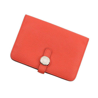 Hermes Bifold Wallet Dogon Compact Capucines Silver Togo