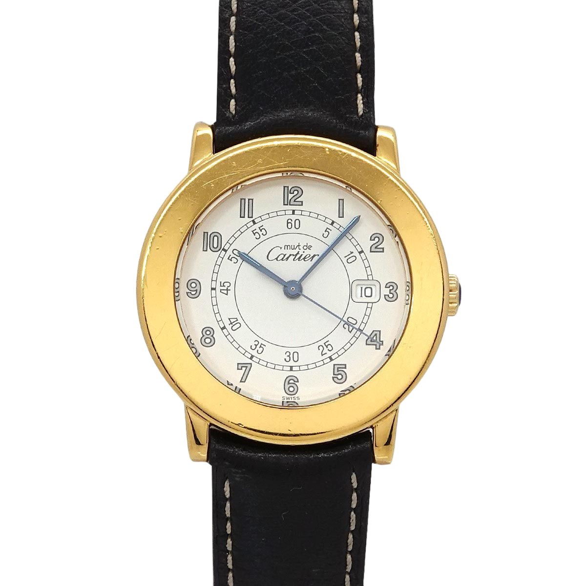 Cartier Must Ronde Vermeil LM Watch Date Quartz