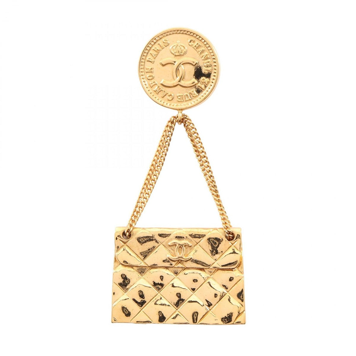 Chanel Brooch CC Logo Back Motif