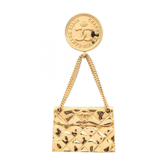 Chanel Brooch CC Logo Back Motif