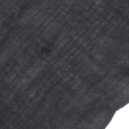 Hermes Cashmere Wool H Logo Large Scarf with Fringe Shawl Black — view 7