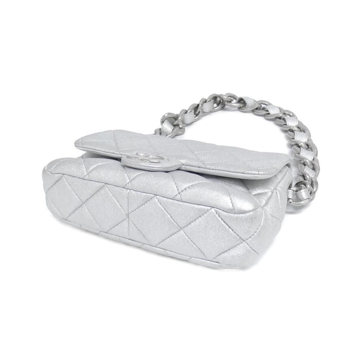 Chanel Shoulder Bag Silver — view 3