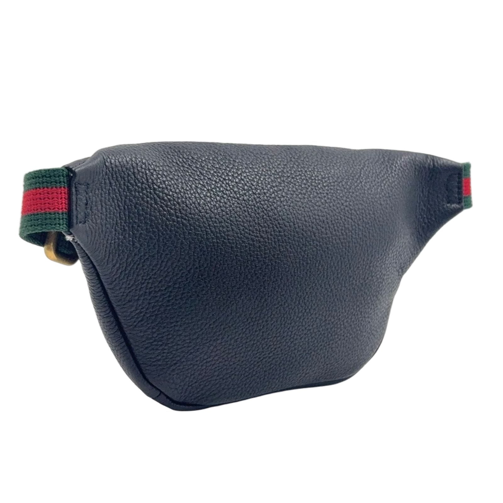 Gucci New Arrivals Logo Print Small Belt Bag Sherry Line Leather Black — view 2