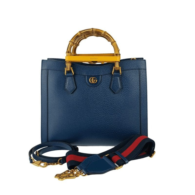 Gucci Tote Bag Diana Medium U3 zdt Royal Blue Leather 2-Way