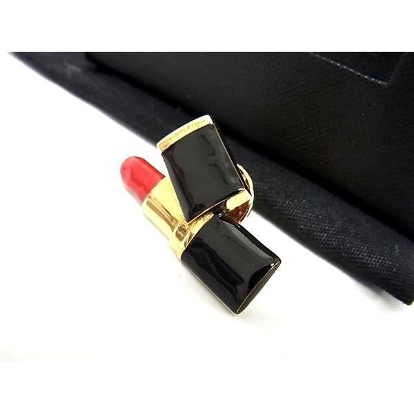 Saint Laurent Lip Motif Pin Brooch Badge Accessories Black
