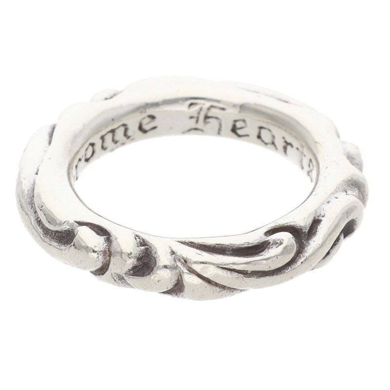 Chrome Hearts Scrl Band Scroll Silver Ring