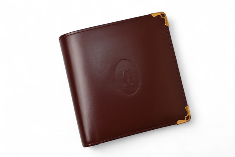Cartier Fold Wallet Vintage Cartier Men's Wallet Must De Cartier Bordeaux