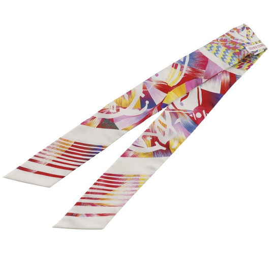 Hermes Twilly Kyoto Marble Silk White Rose Women's Scarf