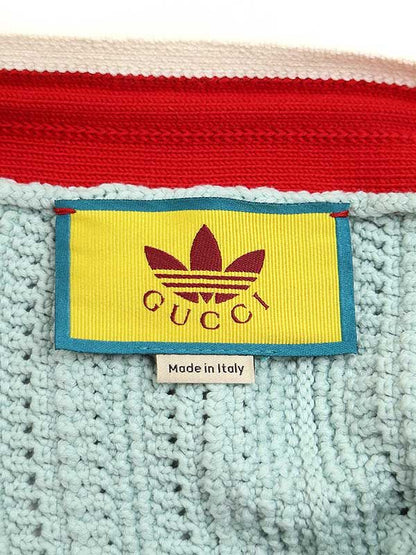 Gucci×adidas 3-Line Logo Low Gauge Knit Skirt Blue XS