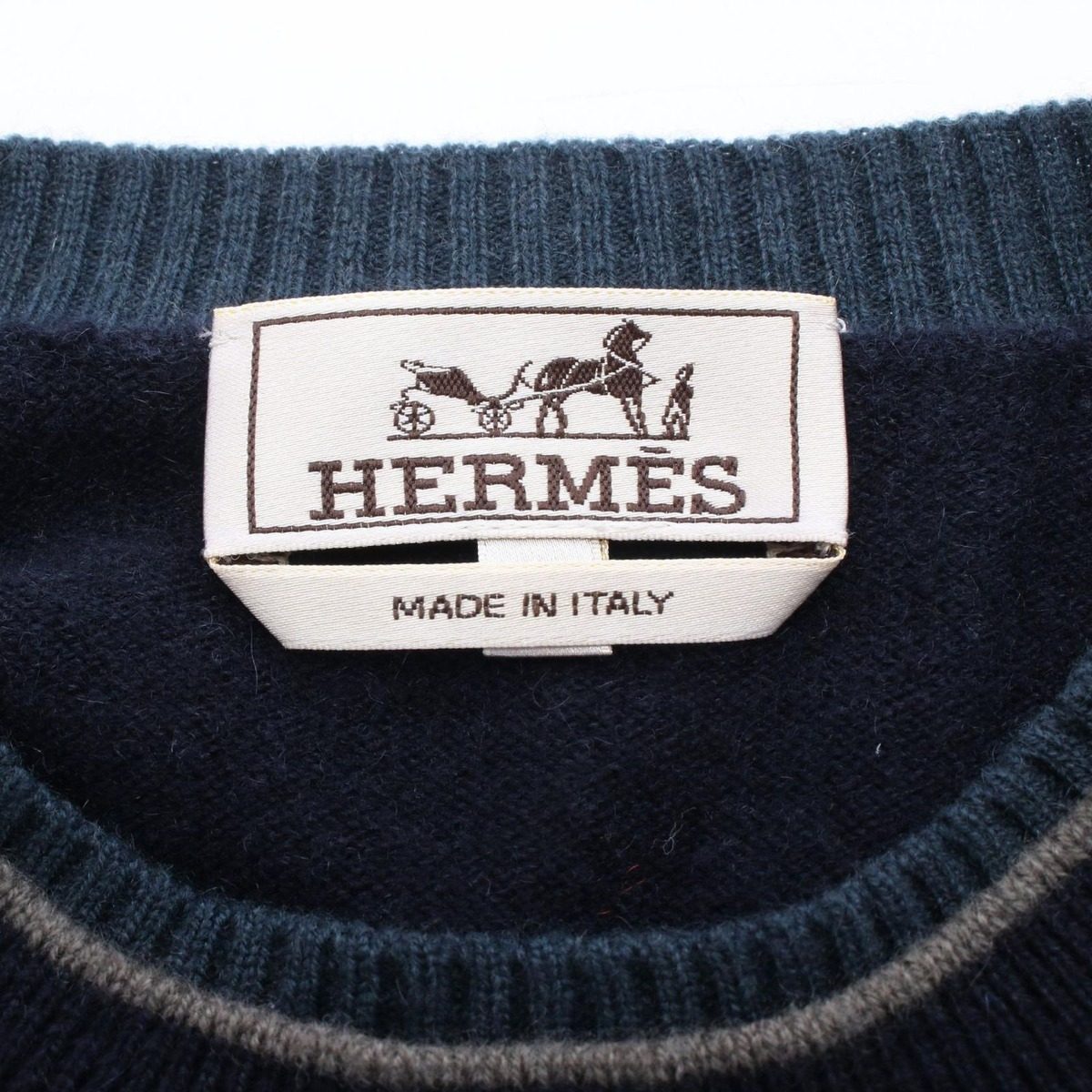 Hermes Knit Cashmere Embroidery Sweater — view 3