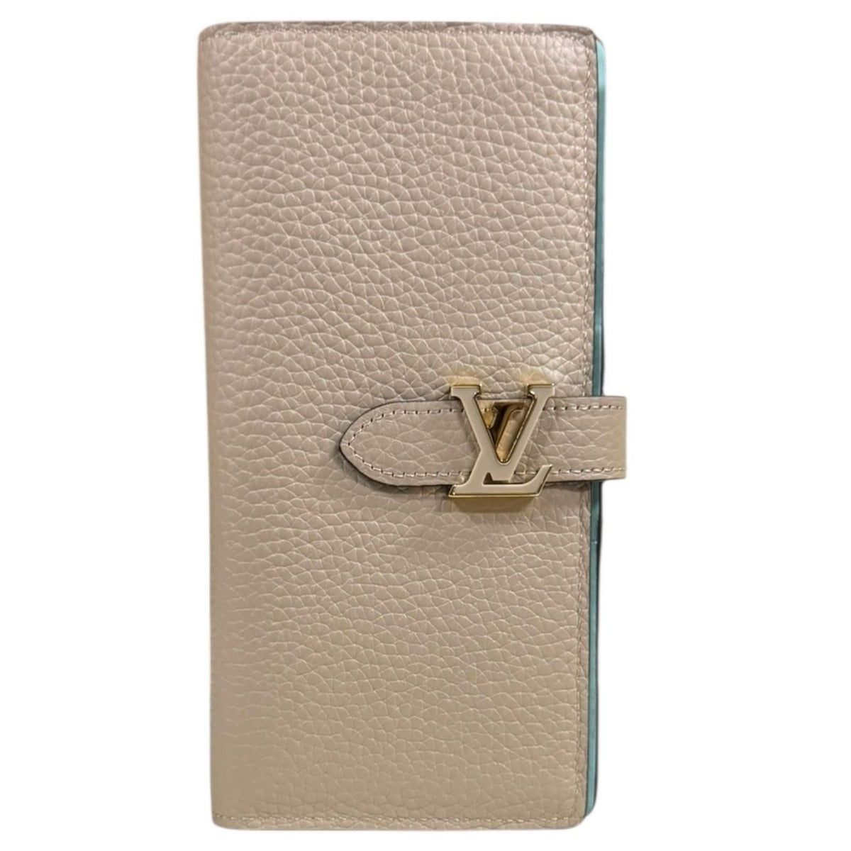 Louis Vuitton Vertical Wallet Taurillon Leather Beige Gale