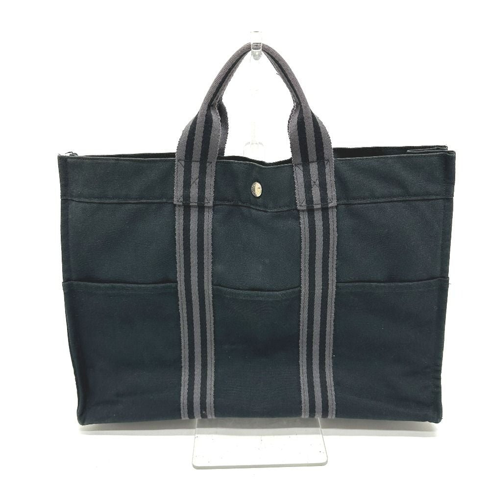 Hermes Tote Fourre Tout MM Canvas Black