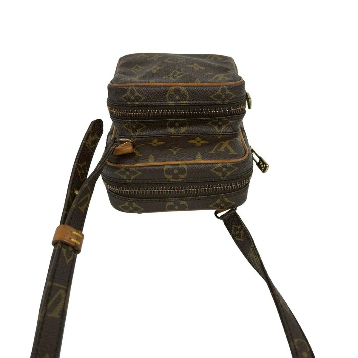 Louis Vuitton Vintage Mini Amazon Monogram Leather Shoulder Bag Pochette Brown — view 4