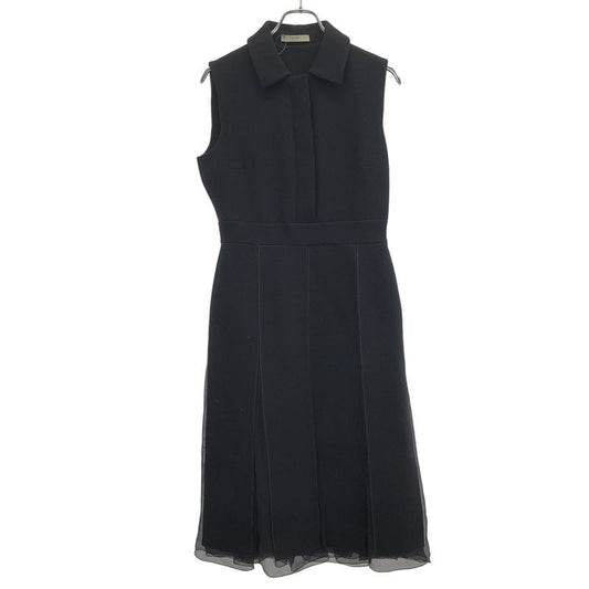 Prada No-three-boo-ruf Slit Ple-tswan Piece Black 44