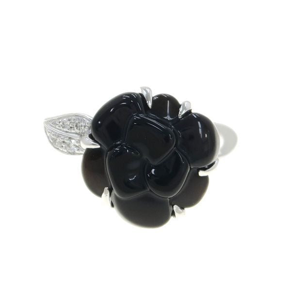 Chanel Camellia Ring Onyx & Diamond 46