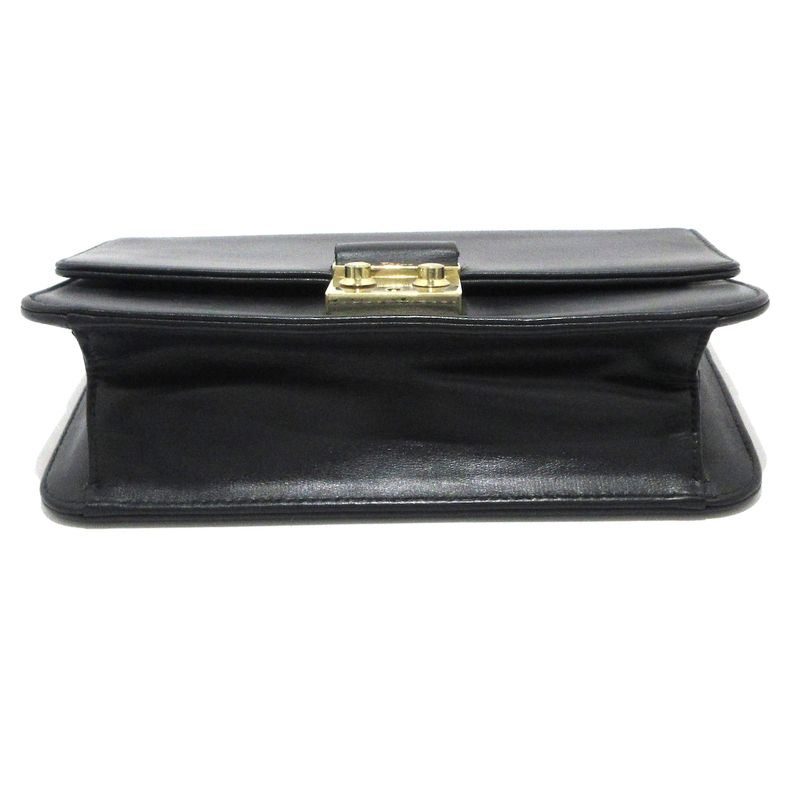 Dior/christian Dior Wallet - Black Chain Shoulder Leather