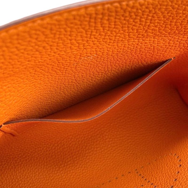 Hermes Shoulder Bag Vidpoche Stamped B H Logo Orange White Navy Hermes