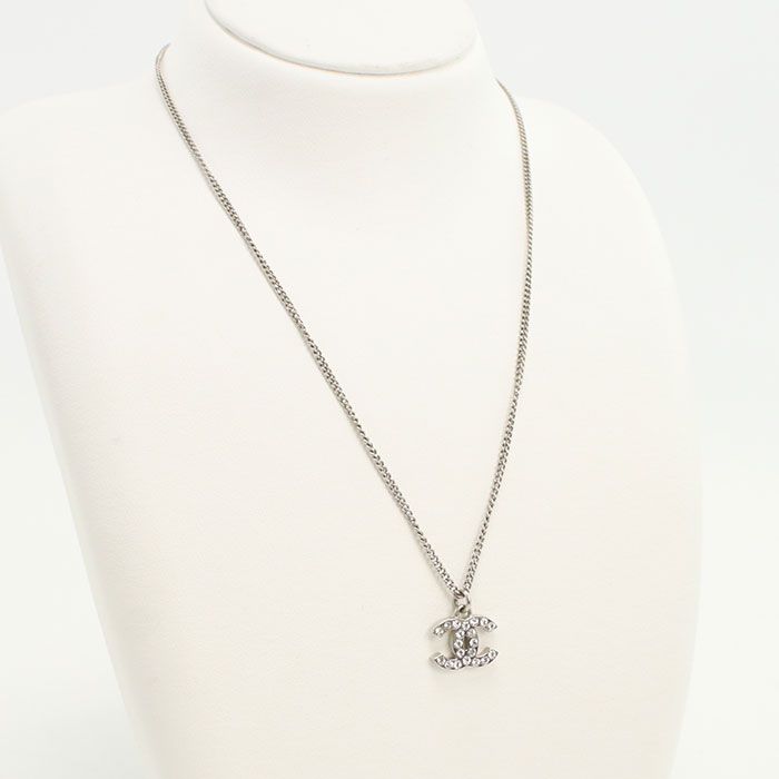 Chanel Rhinestone Coco Necklace Metal Ladies
