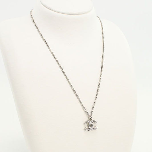Chanel Rhinestone Coco Necklace Metal Ladies