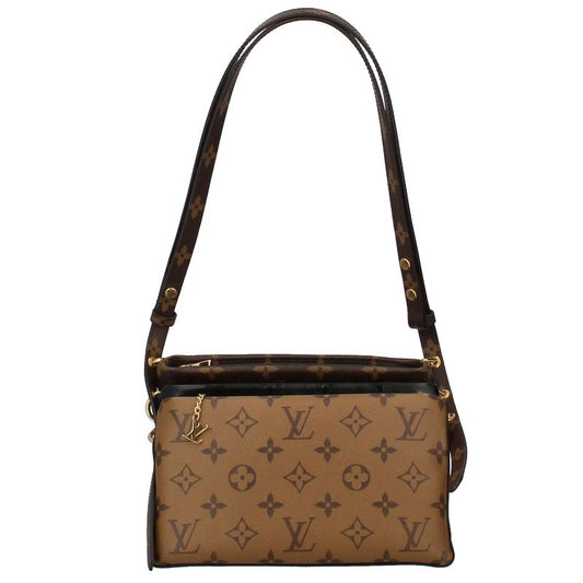 Louis Vuitton Pochette Lv3 M45412 Monogram Women's Shoulder Bag Brown Excellent
