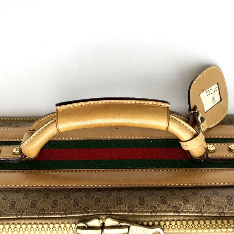 Gucci Old Gucci 011 067 0504 Micro GG Sherry Line Travel Bag Trunk Case
