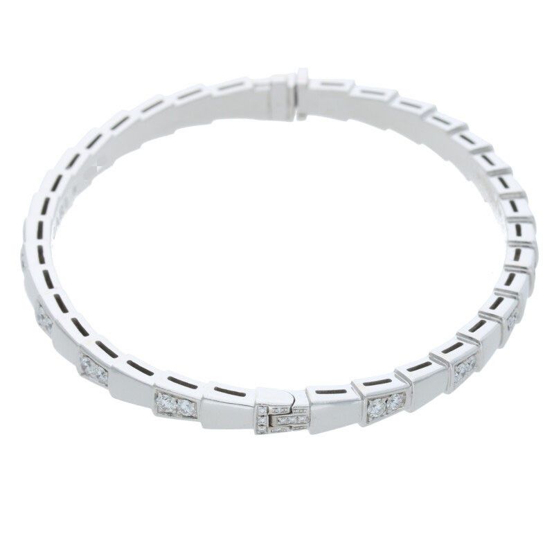 Bulgari Serpenti 18K White Gold Diamond Bracelet Men's M