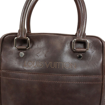 Louis Vuitton Porte Document Vertical Leather Brown Shoulder Bag Silver — view 11