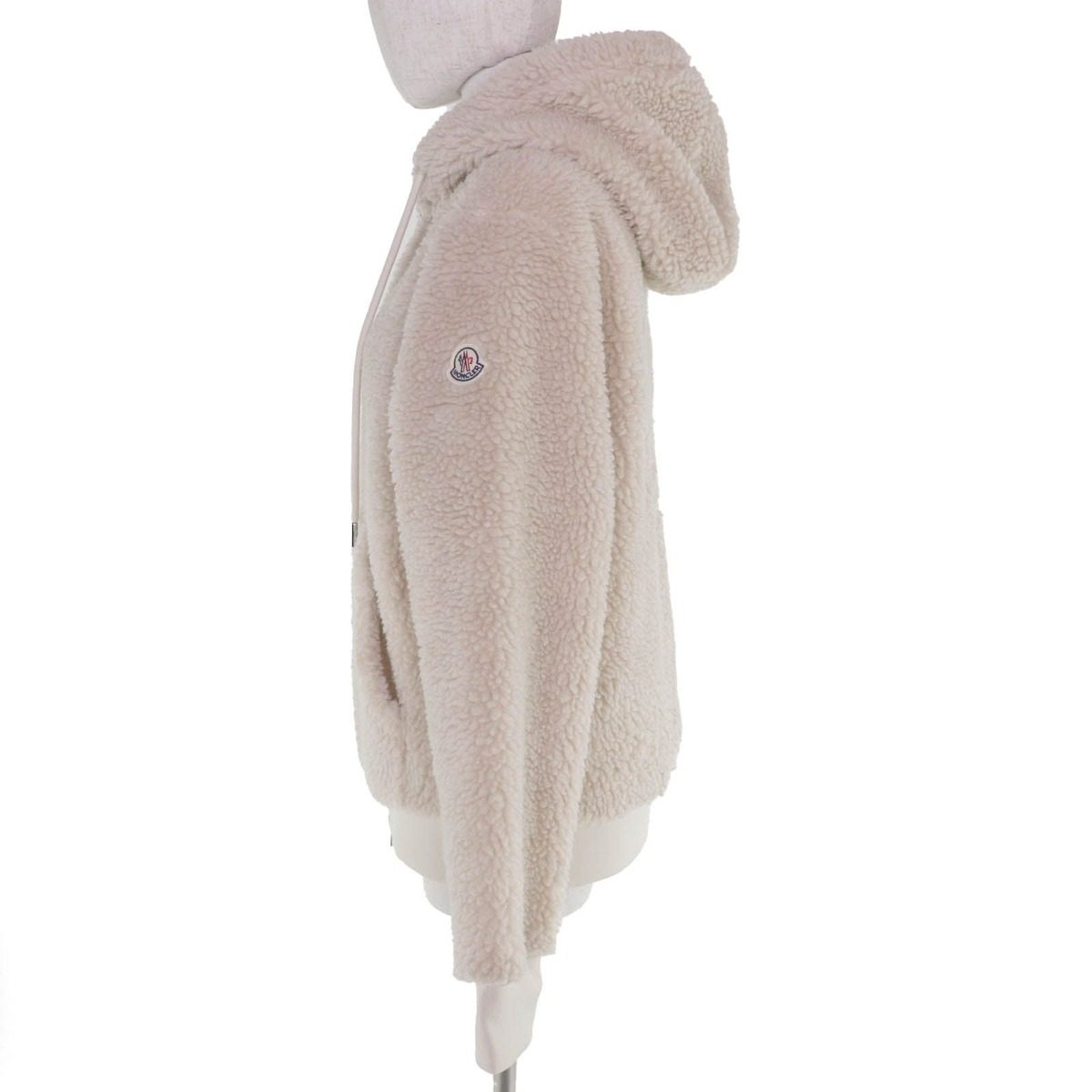 Bvlgari Moncler Logo Patch with Hood Boa Jacket Ivory — view 2