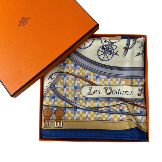 Hermes Scarf History of Carriages Carre 70 Silk