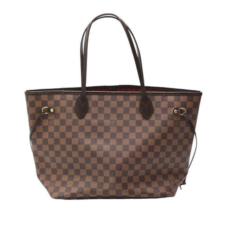 Louis Vuitton N41358 Damier Neverfull MM Pouch None And Tote Bag Louis Vuitton