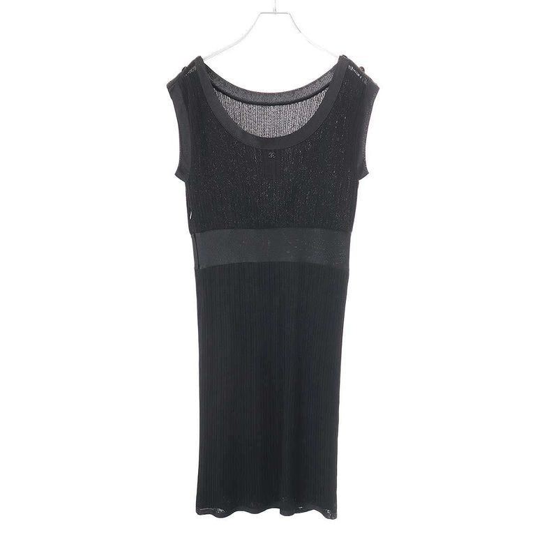 Chanel Sleeveless Dress Black 42
